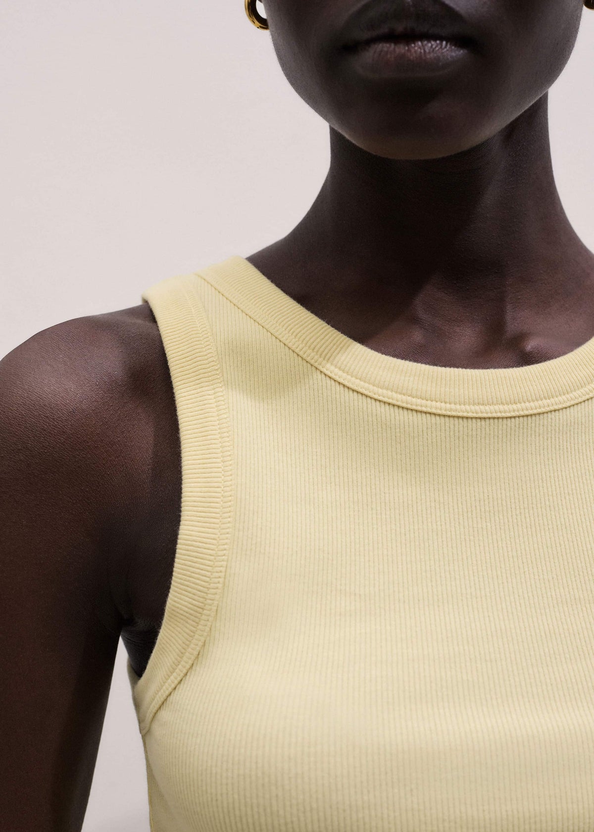 ME+EM Lemon Yellow Perfect Basic Vest