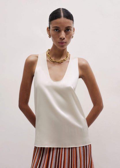ME+EM Cream Fluid Evening Tank Top