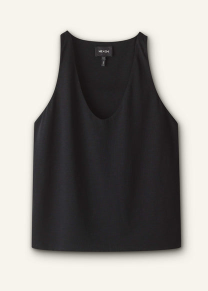 ME+EM Black Scoop Neck Vest