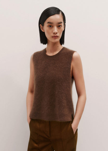 ME+EM Brown Straight Sweater Vest