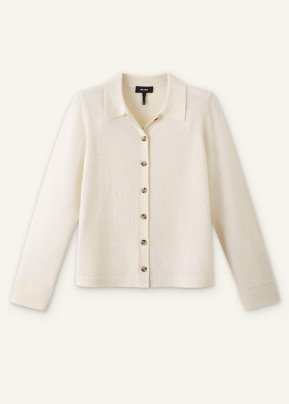 ME+EM Cream Relaxed Knit Shirt