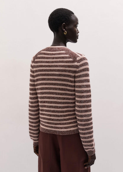 ME+EM Cinnamon Brown Straight Cardigan