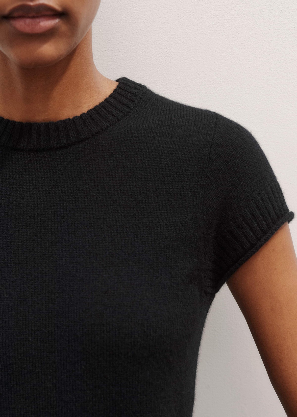 ME+EM Black Cashmere Baby Tee