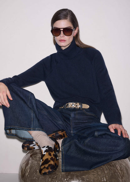 ME+EM Navy Raglan Sweater + Snood