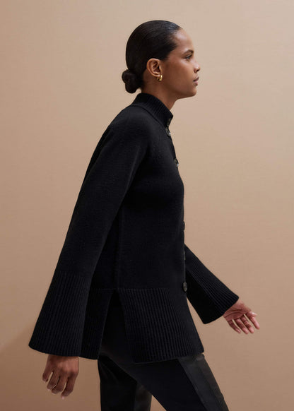 ME+EM Black Button-Through Longline Cardigan