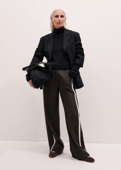 ME+EM Black High Neck Crop Sweater