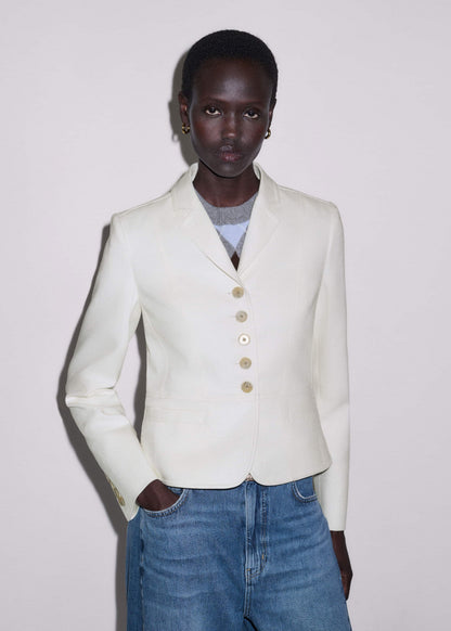 ME+EM Ivory Fitted Utility Jacket