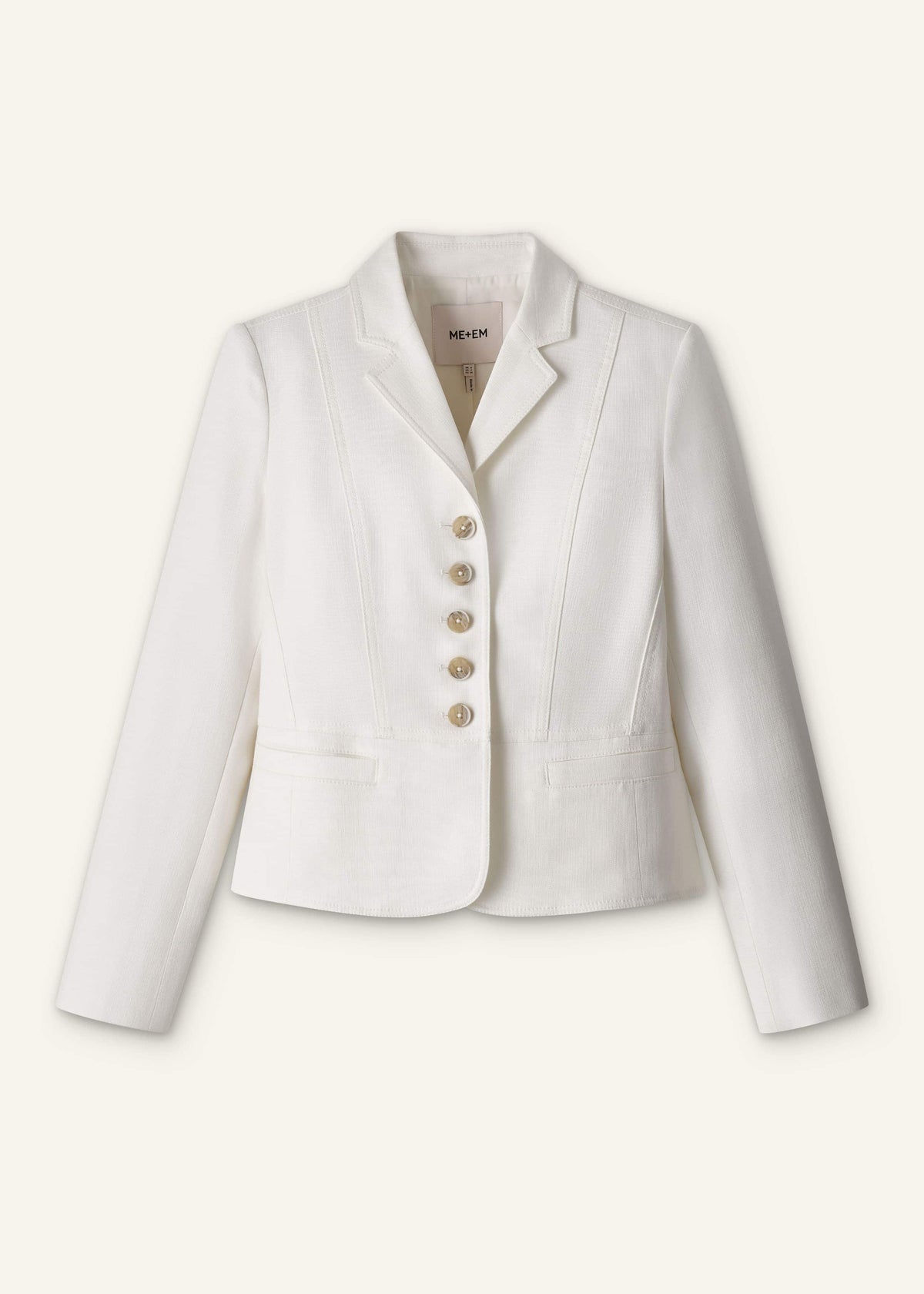 ME+EM Ivory Fitted Utility Jacket