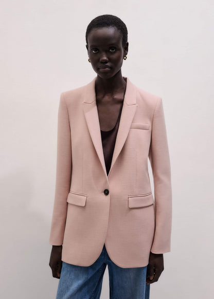 ME+EM Pink Sharp Shoulder Blazer