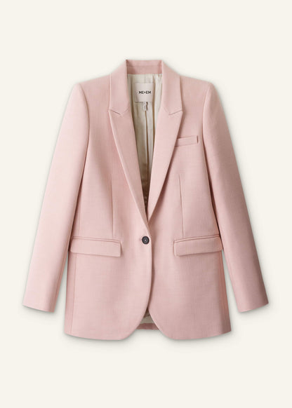 ME+EM Pink Sharp Shoulder Blazer