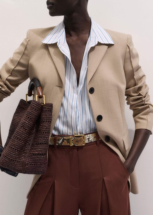 ME+EM Sand Slim Contour Blazer