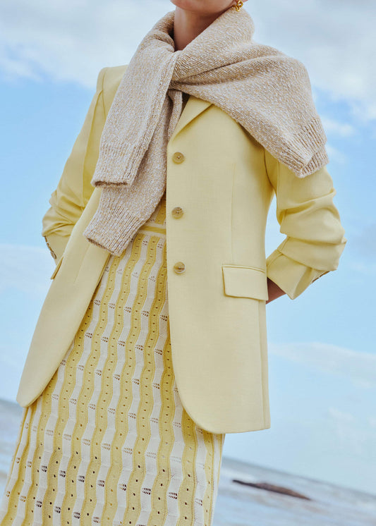 ME+EM Yellow Slim Contour Blazer