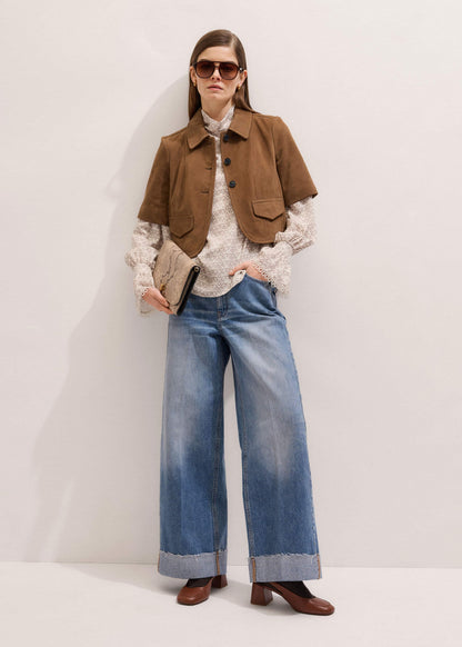 ME+EM Brown Everyday Short Sleeve Jacket