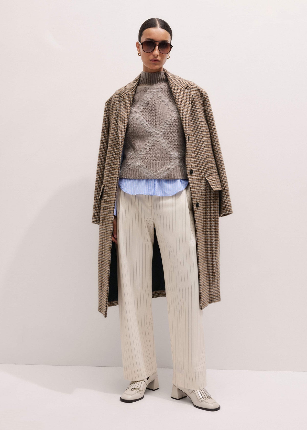 ME+EM Brown Heritage Wool Coat