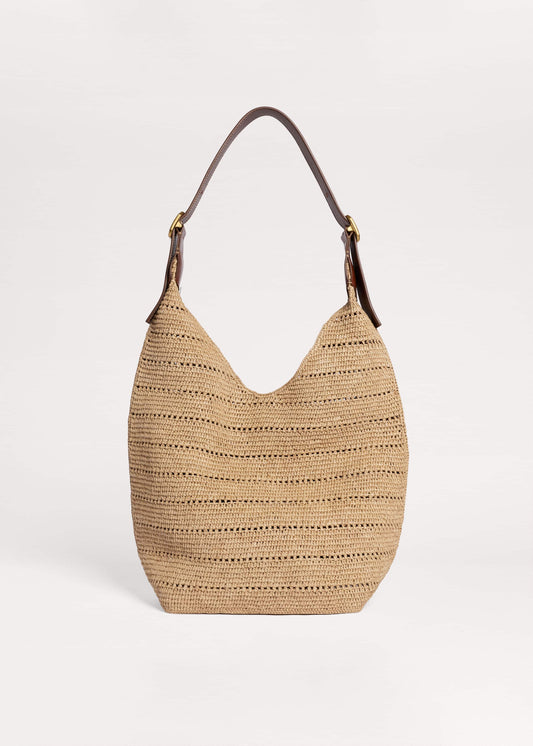 ME+EM Tan Raffia Carry All Summer Bag