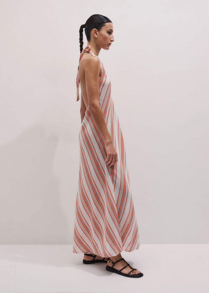 ME+EM Pink Halter Maxi Beach Dress
