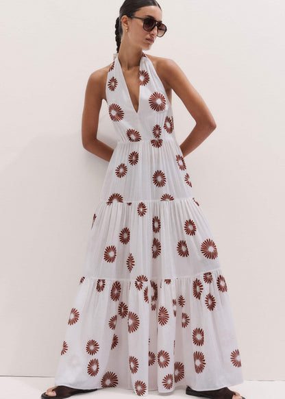 ME+EM White Full-Length Beach Dress