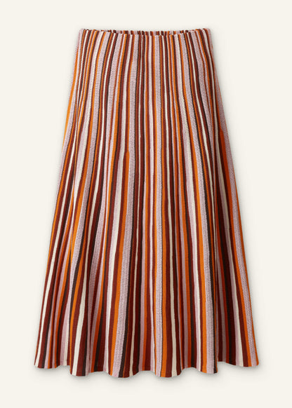ME+EM Cinnamon Stripe Knit Maxi Skirt