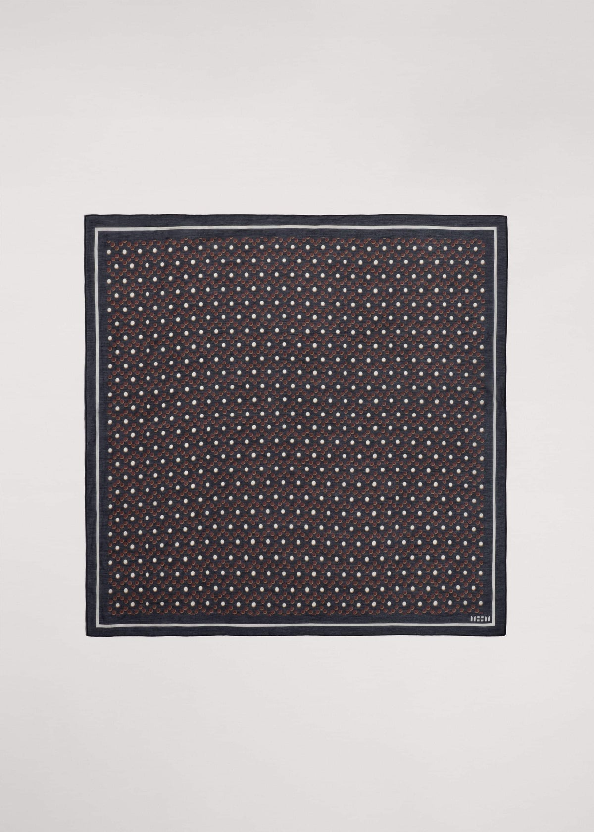ME+EM Black Dotted Border Scarf