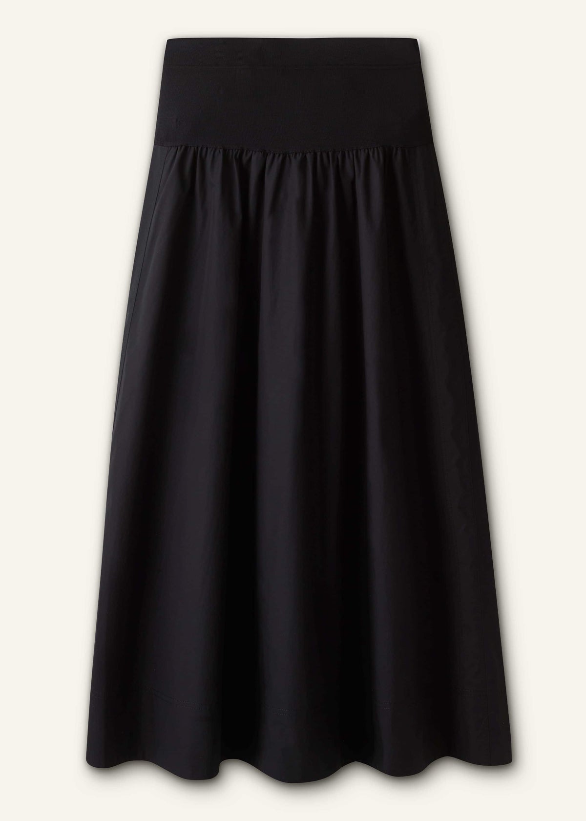 ME+EM Black Mixed Media Maxi Skirt