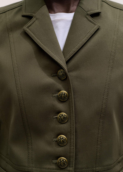 ME+EM Khaki Wear With Everything Fitted Utility Jacket