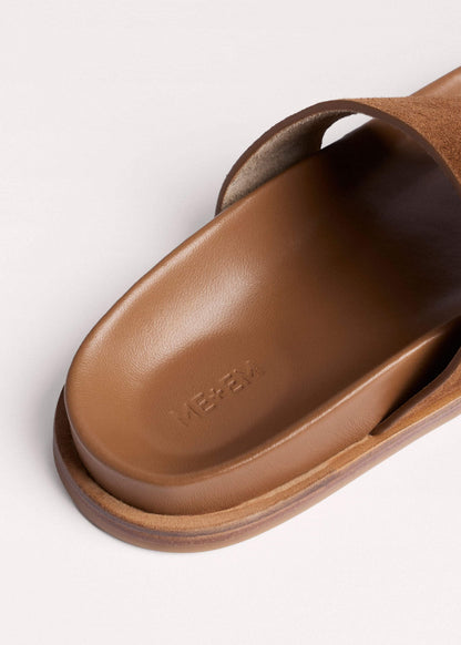 ME+EM Tan Brown Asymmetric Sandal