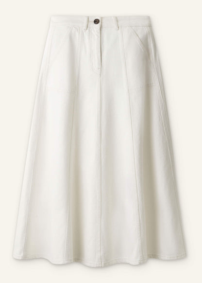 ME+EM White Panelled A-Line Maxi Skirt
