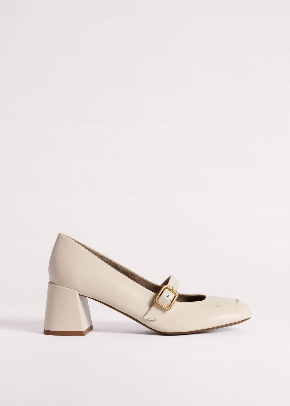 ME+EM Cream Classic Mary Jane Heel