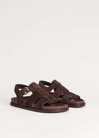 ME+EM Dark Brown Open Toe Fisherman Sandal