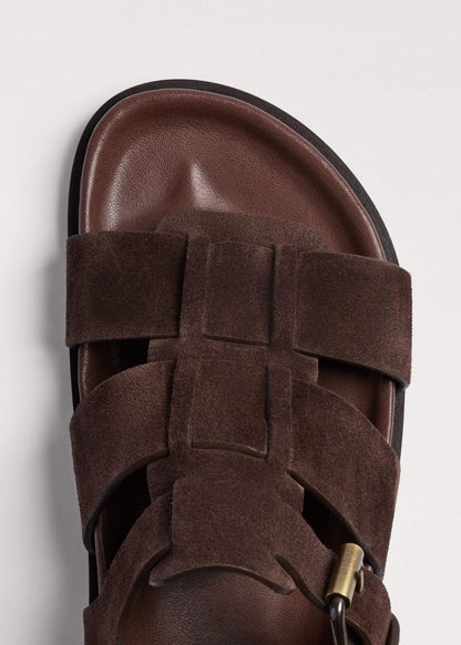 ME+EM Dark Brown Open Toe Fisherman Sandal