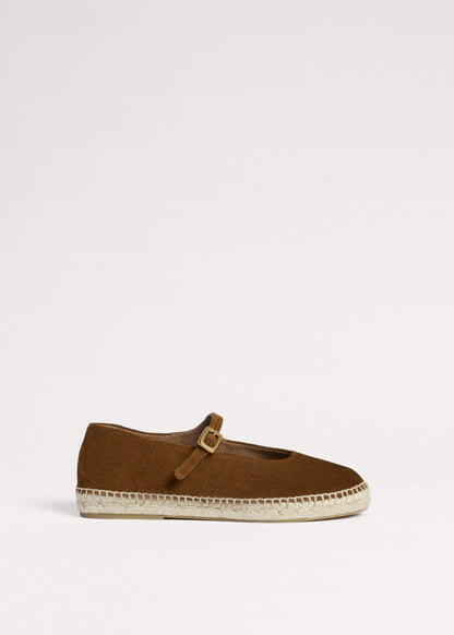 ME+EM Olive Green Espadrille Mary Jane