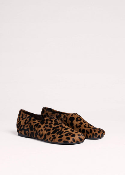 ME+EM Dark Brown Leopard Print Asymmetric Slipper