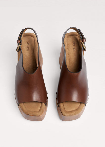 ME+EM Dark Brown High Front Clog
