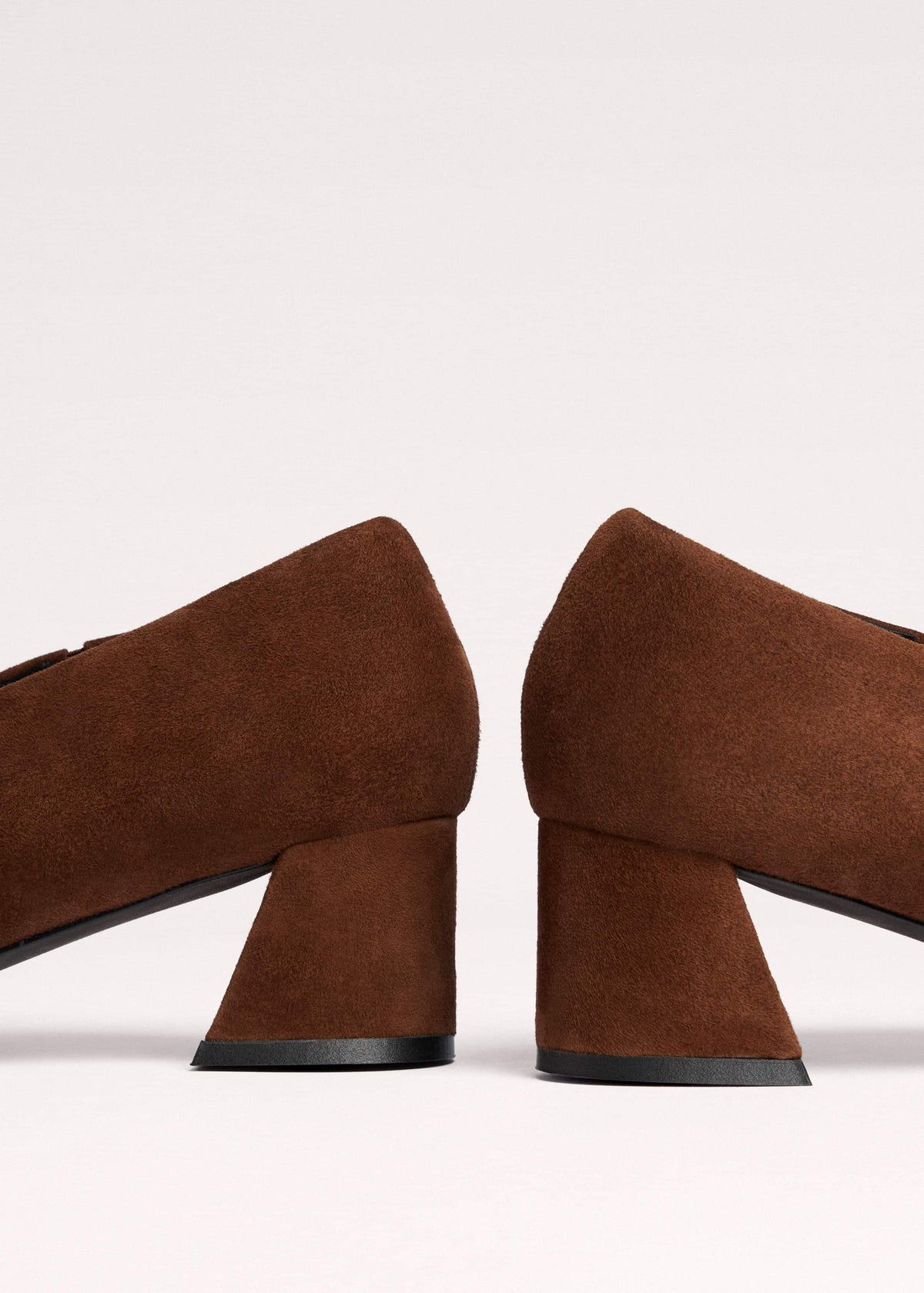 ME+EM Brown High Front Block Heel
