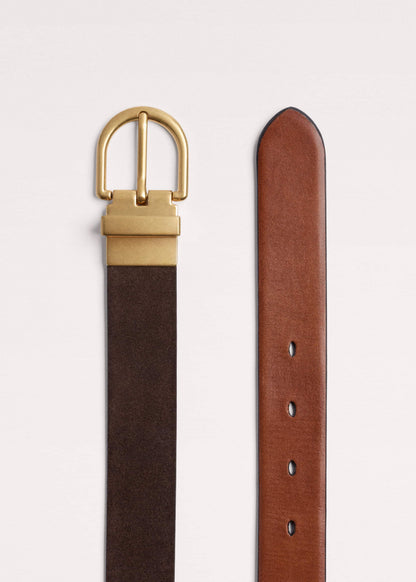 ME+EM Chocolate + Tan Reversible Belt