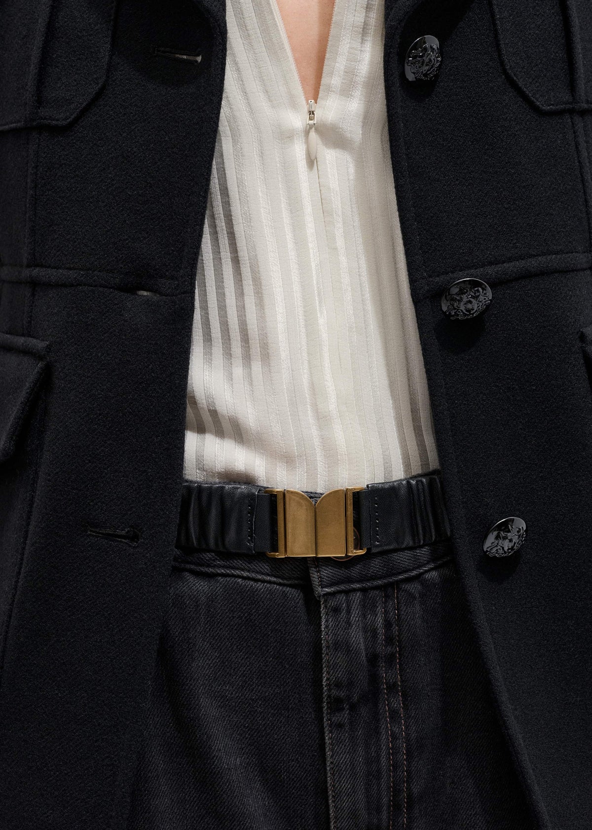 ME+EM Black Elasticated Belt