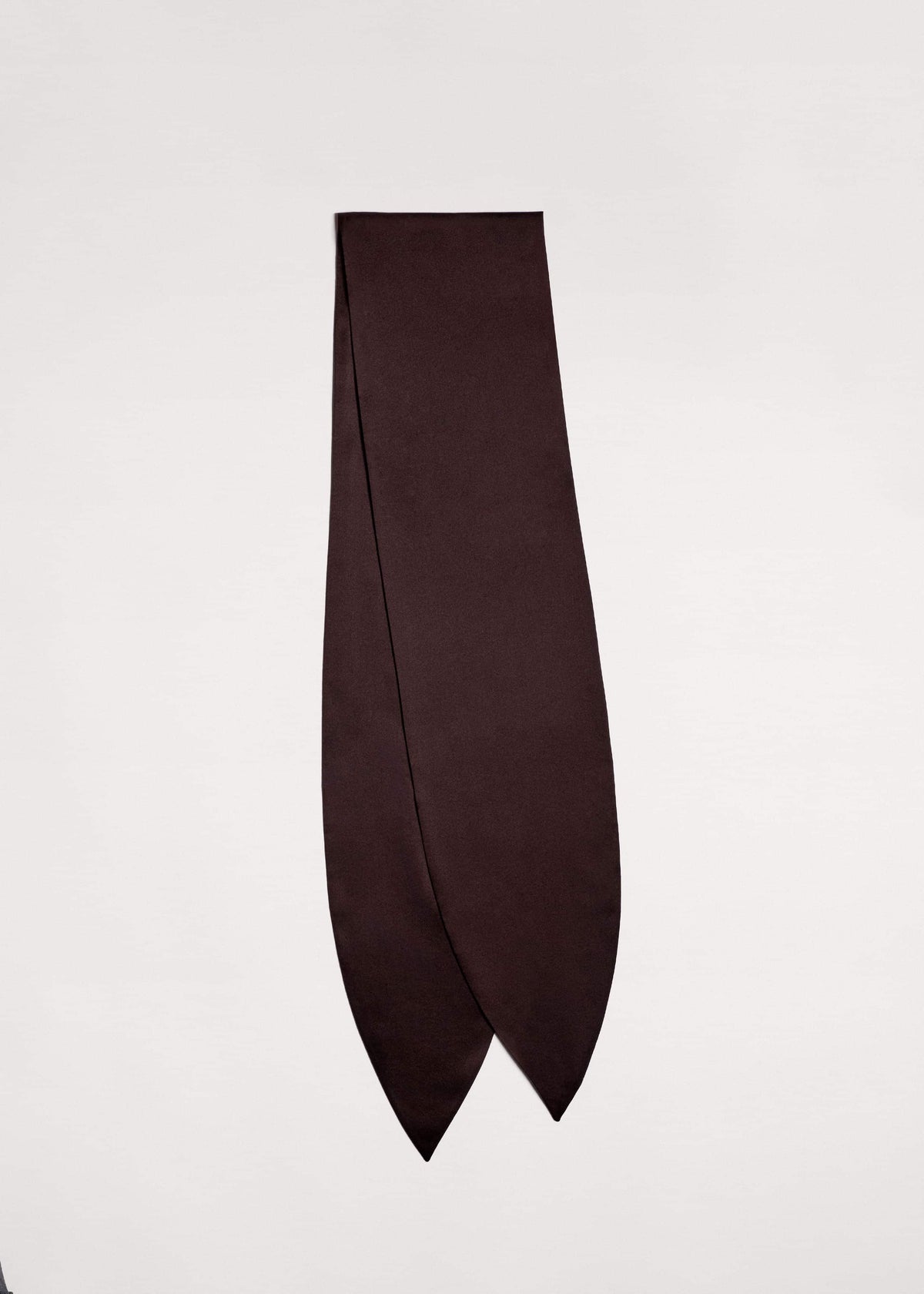 ME+EM Brown Silk Satin Evening Scarf