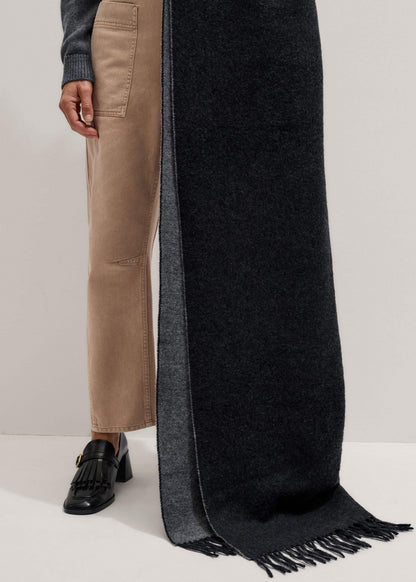 ME+EM Gray Cashmere Blend Travel Scarf